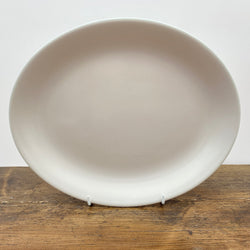 Poole Pottery Sepia & Mushroom Oval Platter, 11"