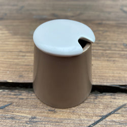 Poole Pottery Sepia & Mushroom Mustard Pot