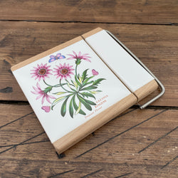 Portmeirion Botanic Garden Cheese Board with Wire Cutter - Treasure Flower