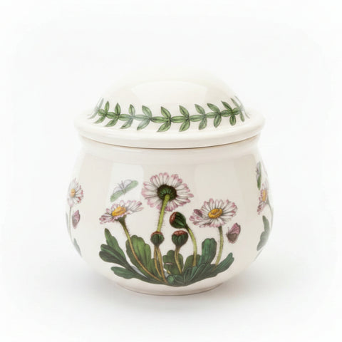 Portmeirion Botanic Garden Lidded Sugar Bowl (Romantic Shape) - Daisy