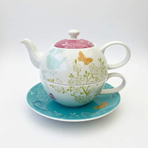 Portmeirion Dawn Chorus Teapot/Tea Cup Combo