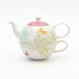 Portmeirion Dawn Chorus Teapot/Tea Cup Tea for One Combo