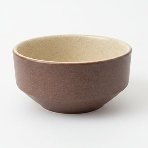 Purbeck Brown Diamond Bowl with tapered base
