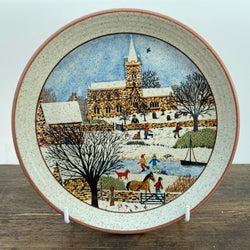Purbeck Pottery "Winter Scene" Plate, 7"
