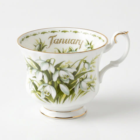 Flower of the Month Tea Cup (Jan - Snowdrops)