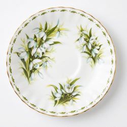 Royal Albert Flower of the Month January Snowdrops Tea Saucer