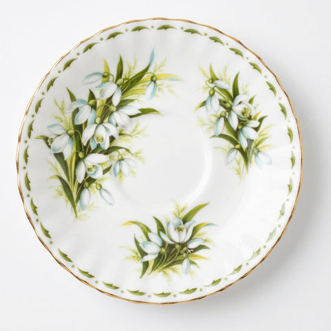 Royal Albert Flower of the Month January Snowdrops Tea Saucer