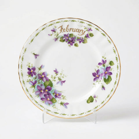 Royal Albert Flower of the Month Tea Plate - February - Violets