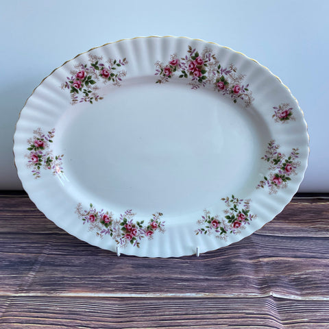 Plateau de service ovale Royal Albert « Lavender Rose », 13,75 po