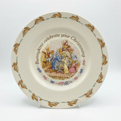 Royal Doulton Bunnykins Celebrate Your Christening Plate (Bedtime)