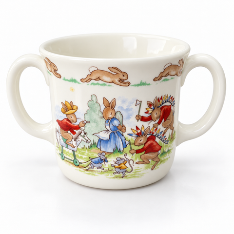 Royal Doulton Double Handled Bunnykins Cowboys & Indians Mug