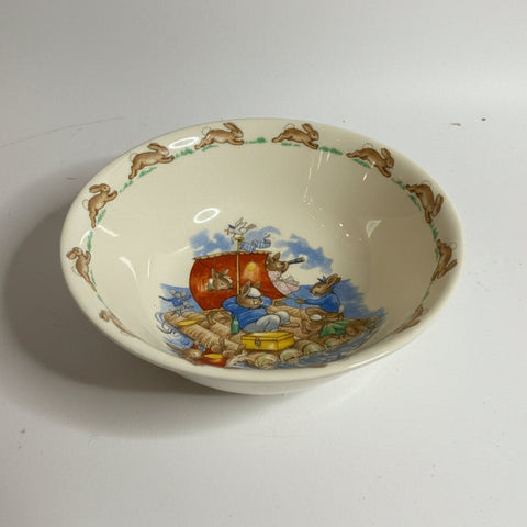 Royal Doulton Bunnykins On A Raft Cereal Bowl