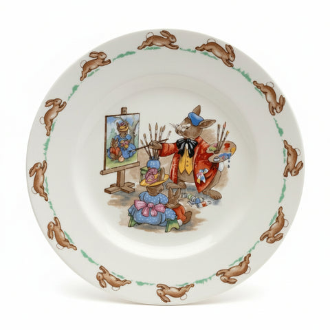 Royal Doulton Bunnykins Tea Plate - Artist At Work