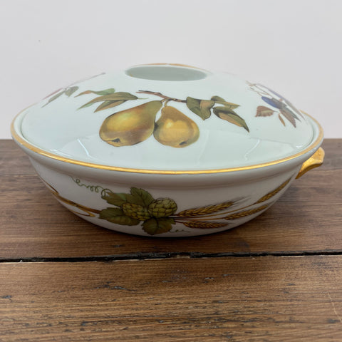 Royal Worcester Evesham Gold Lidded Serving Dish, Shaped 22, Size 3