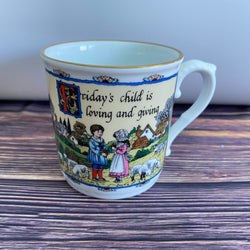 Royal Worcester Birthday Mugs Friday's Child
