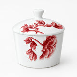 Royal Worcester Red Peony Covered Sugar Dish