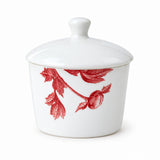 Royal Worcester Red Peony Lidded Sugar Bowl