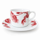 Royal Worcester Red Peony Tea Cup & Saucer