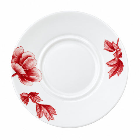 Royal Worcester Red Peony Tea Saucer