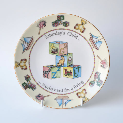 Royal Worcester Saturday's Child Plate from Days of the Week Collection