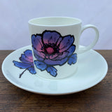Wedgwood (Susie Cooper) Blue Anemone Coffee Cup & Saucer