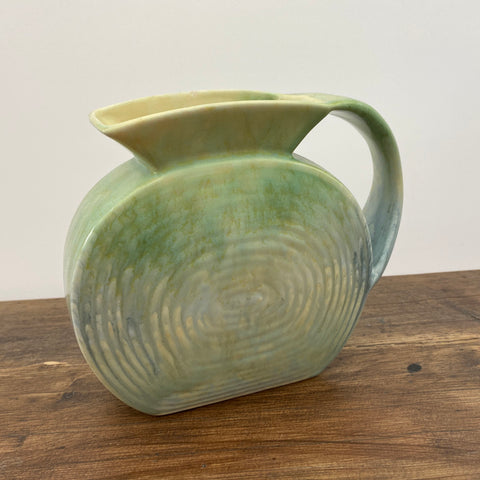 SylvaC Hand-painted Green Jug, 6.75" Tall