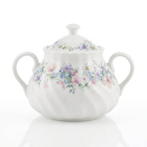 Wedgwood Angela Fluted Lidded Sugar Dish