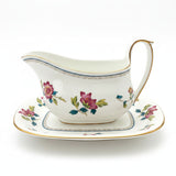 Wedgwood Chinese Flowers Gravy Boat & Stand