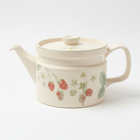 Wedgwood Raspberry Cane Sterling Teapot