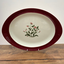 Wedgwood Mayfield Ruby Oval Platter, 16.5"