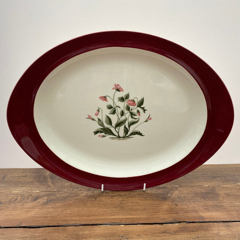 Wedgwood Mayfield Ruby Oval Platter, 16.5"