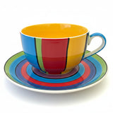 Whittard if Chelsea Multi Stripe Jumbo Cup & Saucer