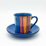 Whittard of Chelsea Polka Dot & Stripe Espresso Cup & Saucer