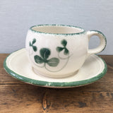 Purbeck Pottery Clover Tea Cup & Saucer