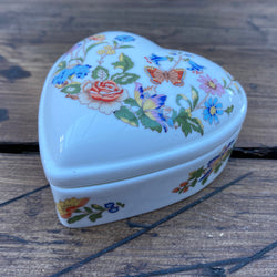 Aynsley Cottage Garden Heart Shaped trinket Box
