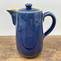 Denby "Cottage Blue" Coffee Pot, Straight Sided, 1 Pint (Bourne) - RARE