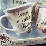 Creative Tops "Born To Shop" Aroma Coffee Set - 'I never met a calorie I didn't like'