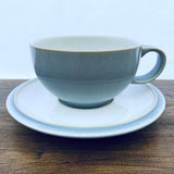 Denby Blue Jetty Light Blue Tea Cup & Saucer