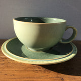 Denby Calm Tea Cup & Saucer (Dark Green)
