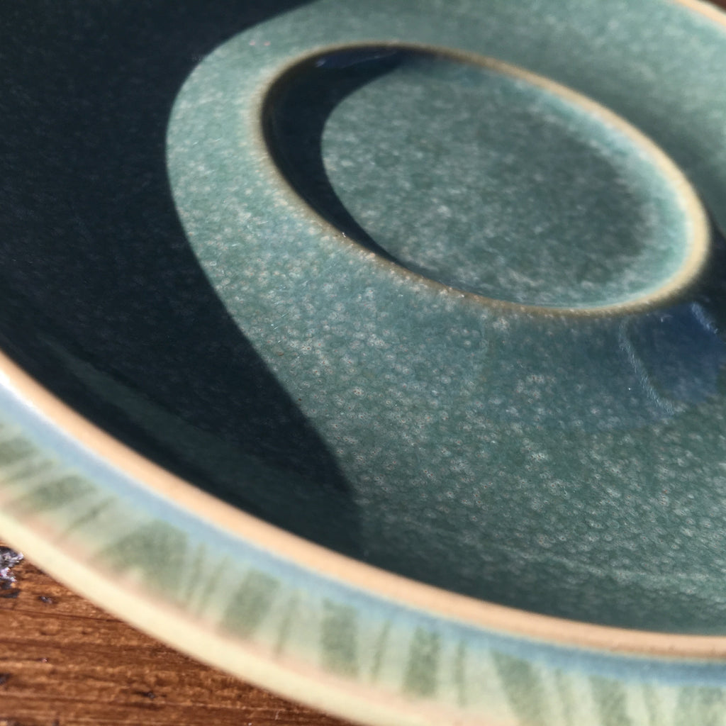 Denby Calm Tea Saucer Dark Green Mrpottery