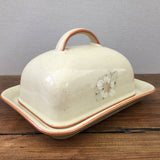 Denby Pottery Daybreak Domed Butter Dish with Handle