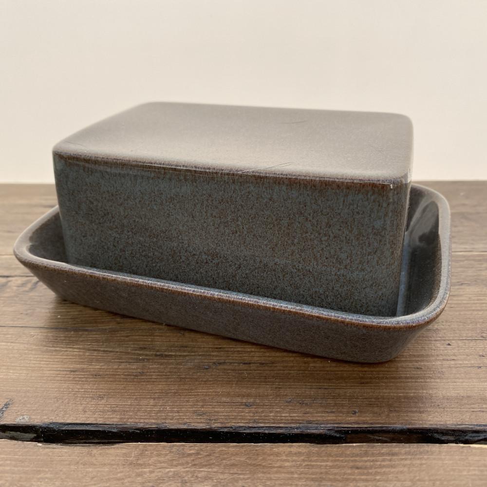 Denby "Greystone" Butter Dish (Flat Top) RARE MrPottery
