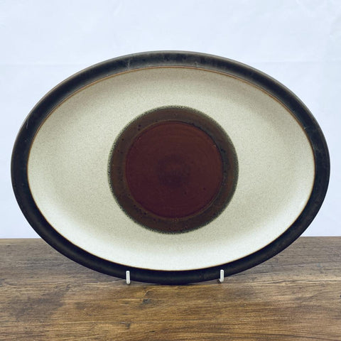 Denby Potters Wheel Rust Oval Platter, 12"