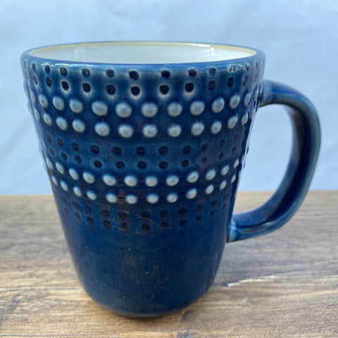 Denby Unknown Mug, Blue with White and Blue Sport