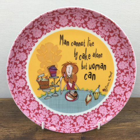 Johnson Bros Born To Shop Plate - Man cannot live by cake alone...