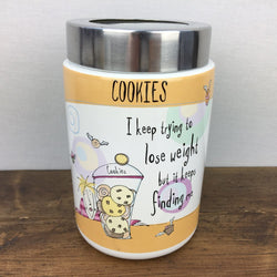 Johnson Bros Born To Shop Cookie Jar - I keep trying to lose weight