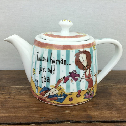 Johnson Brothers Born To Shop Teapot (Instant human, just add tea)