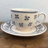 Laura Ashley Petite Fleur Blue Tea Cup & Saucer
