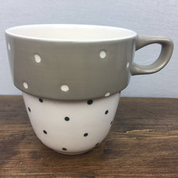 M & S Spotty Stackable Mugs (Brown)