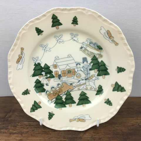 Masons Christmas Village Starter / Dessert Plate (White)